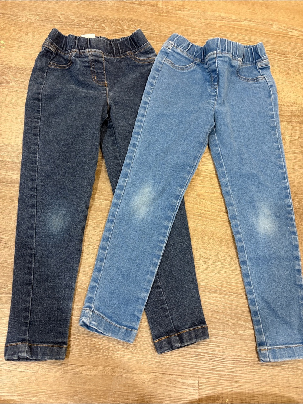 Hanna Andersson Denim Leggings - Dark Blue & Light Blue